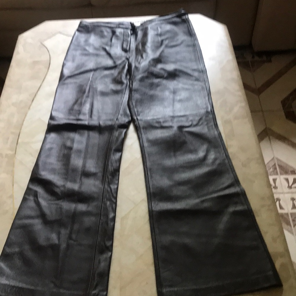 SPIEGEL WOMENS PERCENT LEATHER PANT SIZE 10